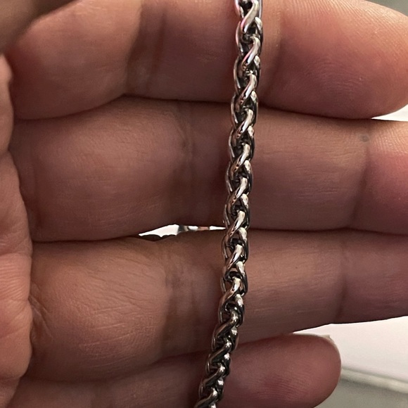 David Yurman 4mm Wheat Chain Men’s Bracelet, Sterling Silver 8” - Picture 4 of 4